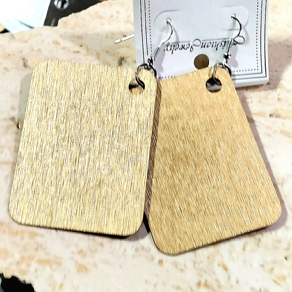 New Handcrafted Italia Holographic & Hand-painted Wood Earrings! 2.5" inch Women - Picture 5 of 6